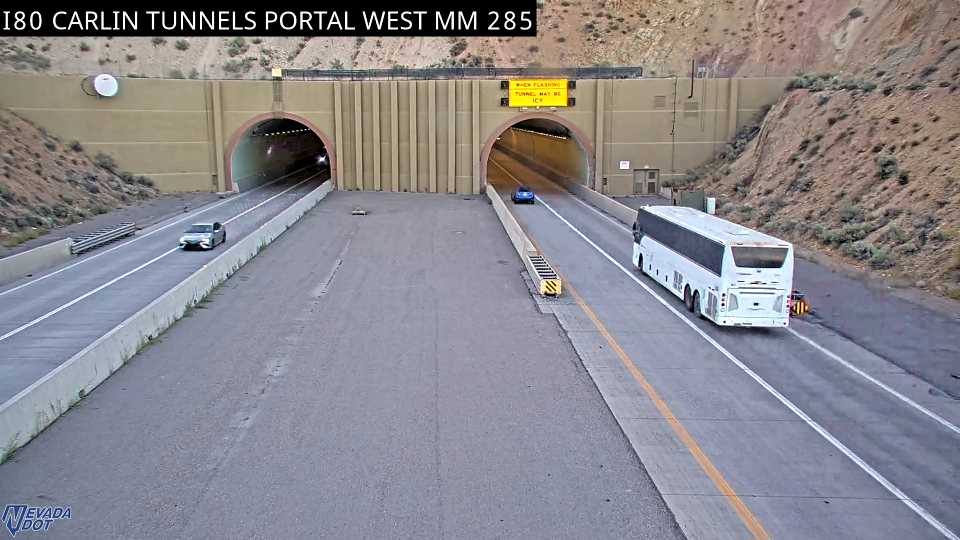 IR-80 MM 285 Carlin Tunnel West EL 7.5 live camera view