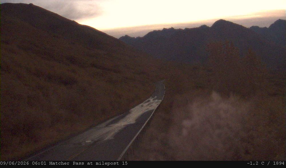 Hatcher Pass @ MP 15 live camera view