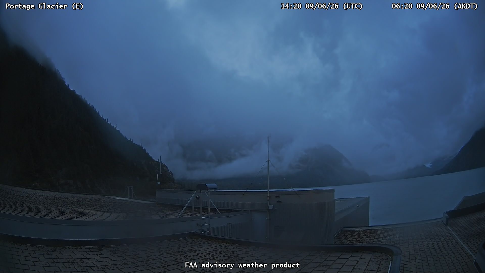 Portage Glacier — East live camera view