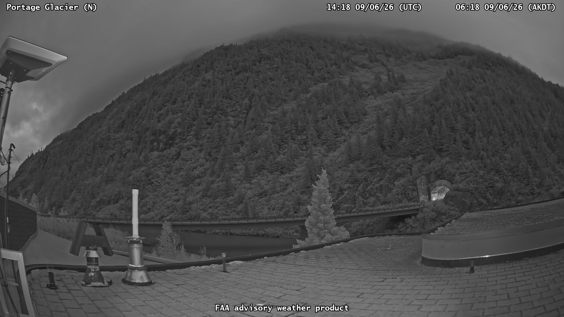 Portage Glacier — North live camera view