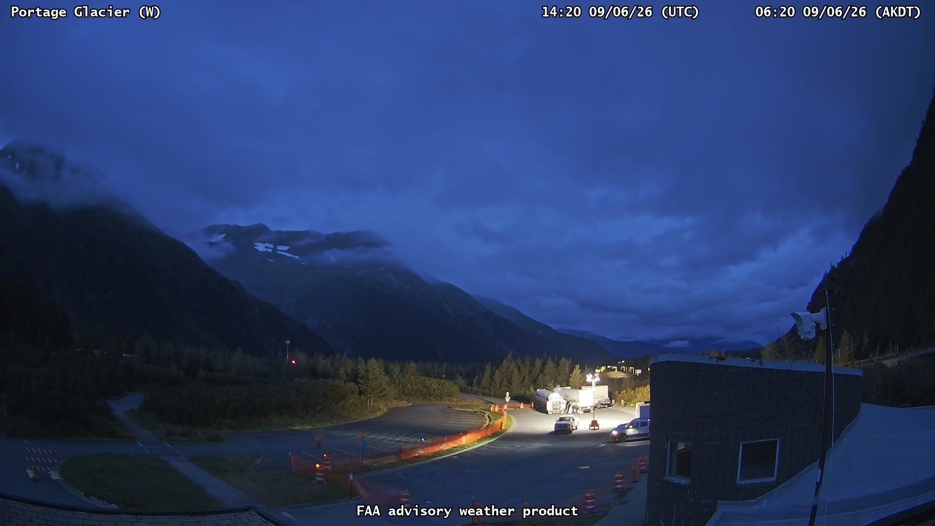 Portage Glacier — West live camera view
