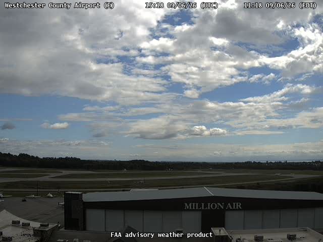 Westchester County Airport — East live camera view