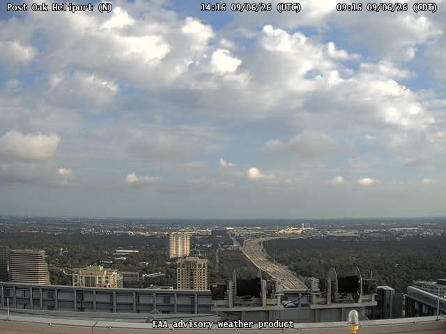 Post Oak Heliport — North live camera view