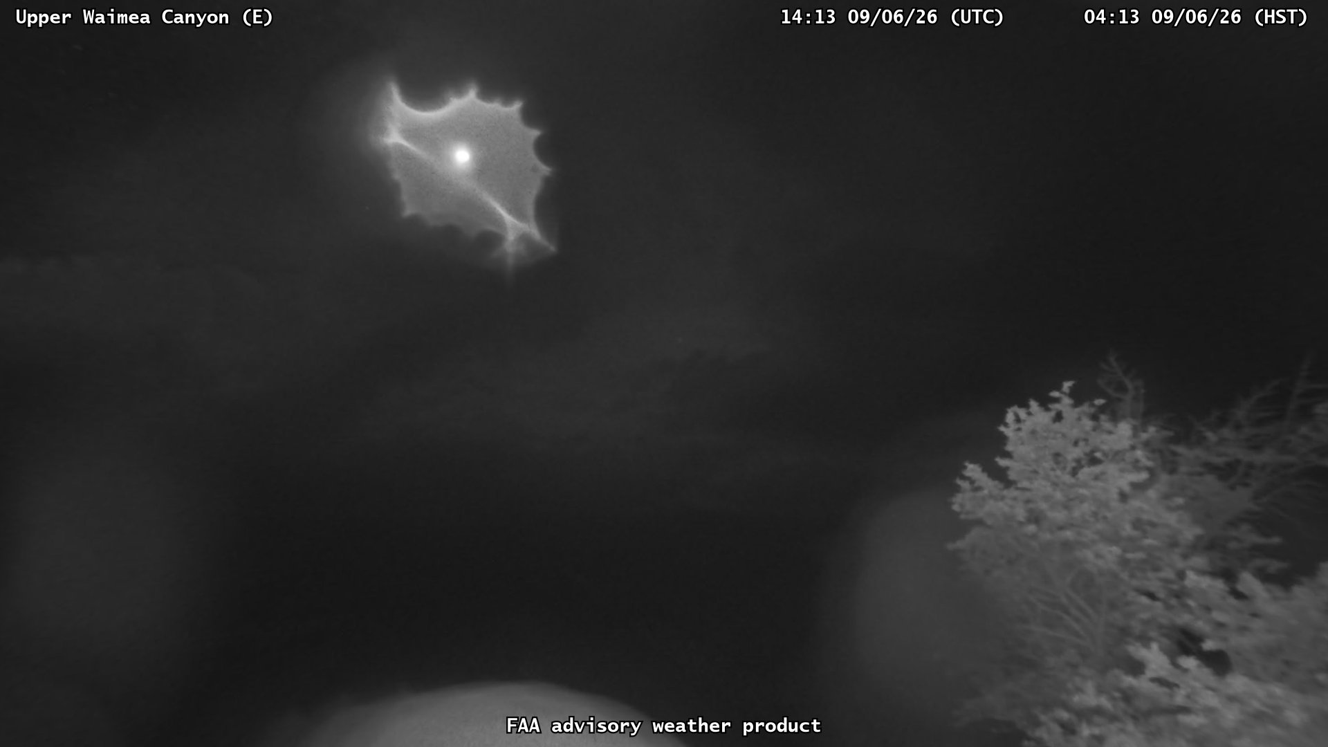Upper Waimea Canyon — East live camera view