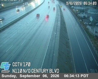 I-110 : (170) North Of Century Blvd live camera view