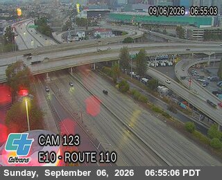 I-10 : (123) Route 110 CHP Tower live camera view