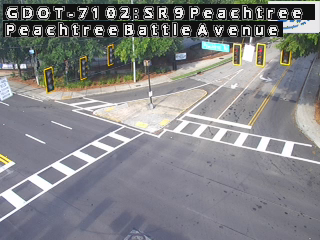 SR 9 / Peachtree Rd at Peachtree Battle Ave live camera view