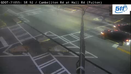 SR 92 / Cambellton Rd at Hall Rd live camera view