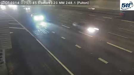 I-75/I-85 S at CourtlandSt MM 248.1 live camera view