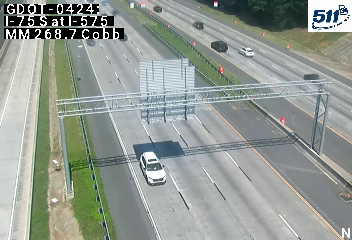 I-75 S at I-575 MM 268.3 live camera view