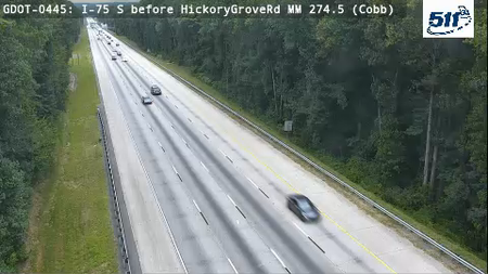 I-75 S before HickoryGroveRd MM 274.2 live camera view