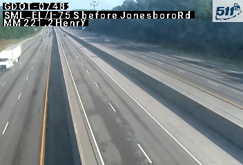 SML_EL/I-75 S before JonesboroRd MM 221.1 live camera view