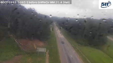 I-985 S before GriffinCir MM 20.4 live camera view