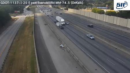 I-20 E past EvansMillRd MM 74.5 live camera view