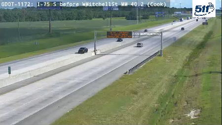 I-75 S before WMitchellSt MM 40.5 live camera view