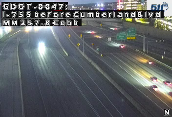 I-75 S before CumberlandBlvd MM 257.9 live camera view