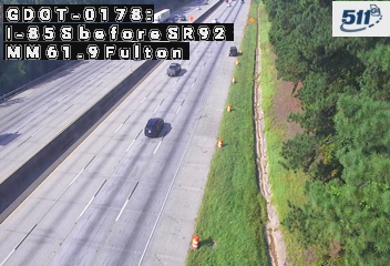 I-85 S before SR92 MM 61.9 live camera view