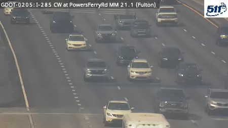 I-285 CW at PowersFerryRd MM 22.9 live camera view