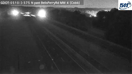 I-575 N past BellsFerryRd MM 4.3 live camera view