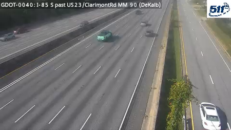 I-85 S past US23/ClarimontRd MM 90 live camera view