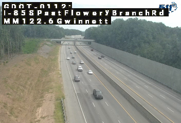 I-85 S past FloweryBranchRd MM 122.5 live camera view