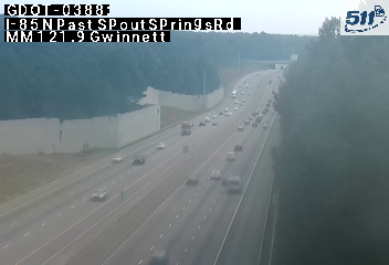 I-85 N past SpoutSpringsRd MM 121.8 live camera view
