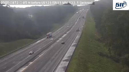 I-85 N before US129/SR11 MM 133 live camera view
