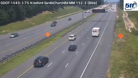 I-75 N before SardisChurchRd MM 152.2 live camera view