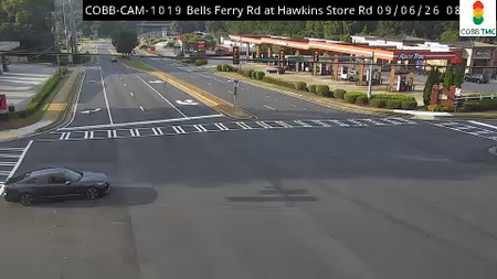 Bells Ferry Rd at Hawkins Store Rd live camera view