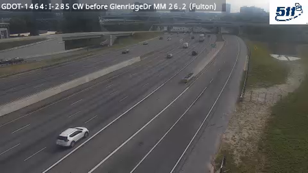 I-285 CW before GlenridgeDr MM 26.2 live camera view