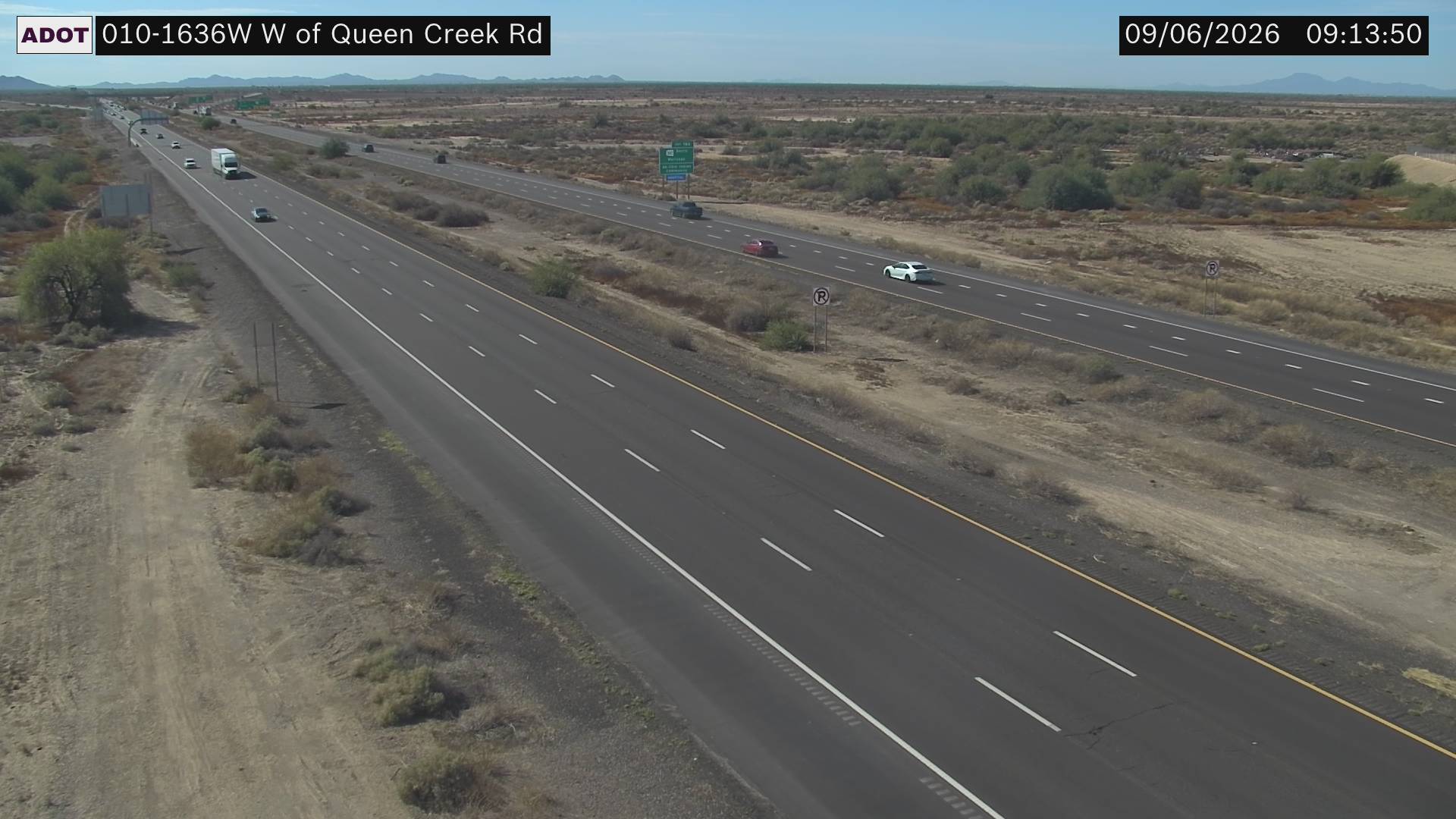 I-10 @W of Queen Creek Rd live camera view