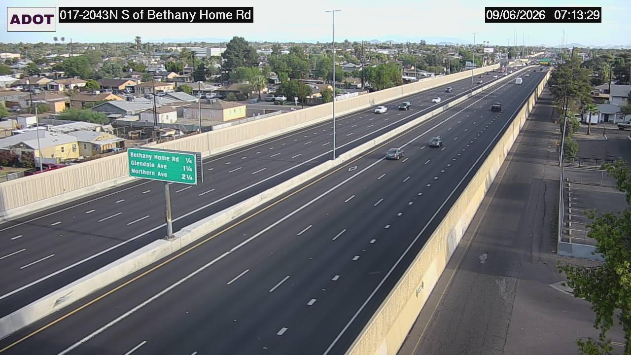 I-17 @S of Bethany Home Rd live camera view
