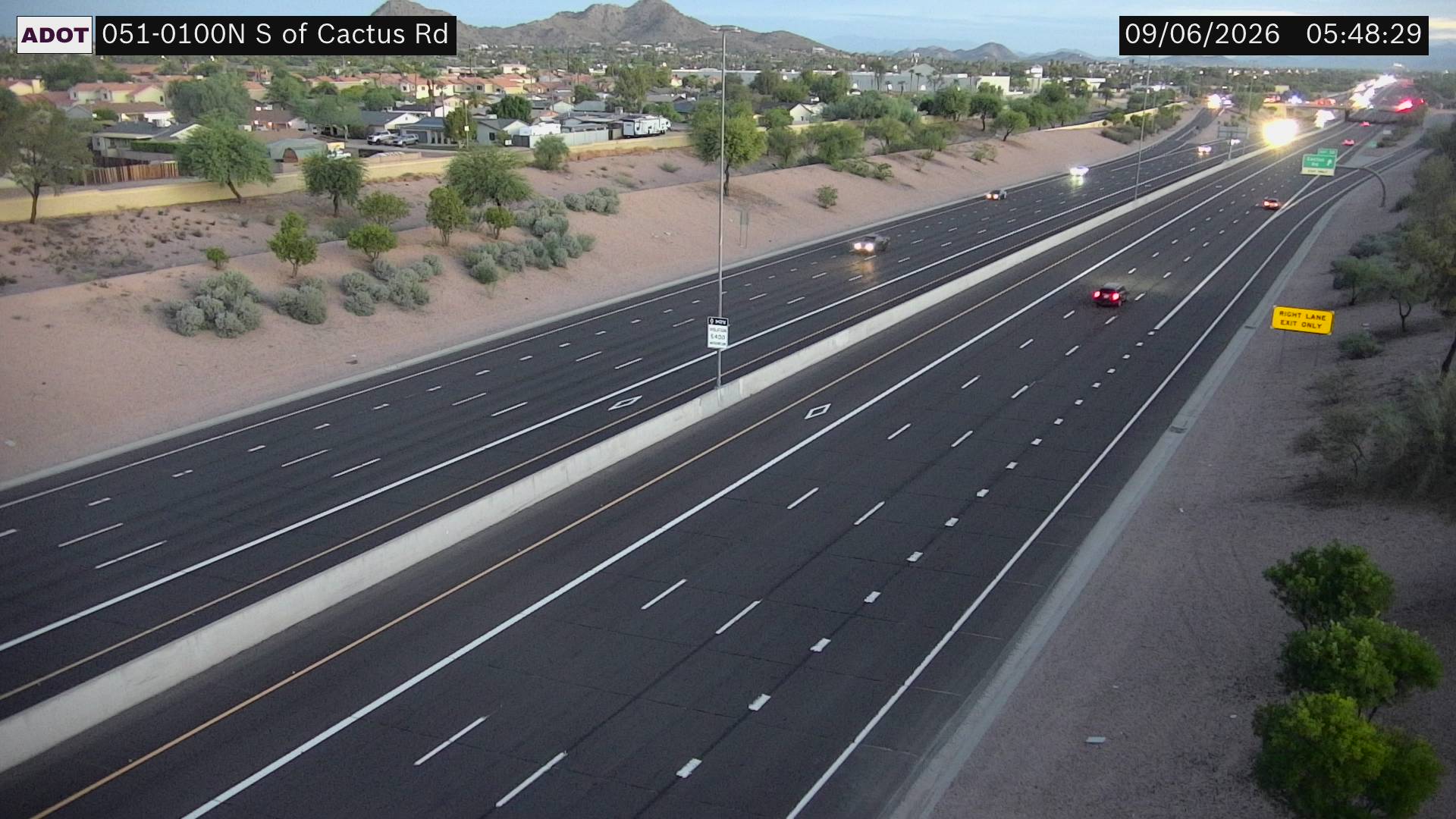 SR-51 @S of Cactus Rd live camera view