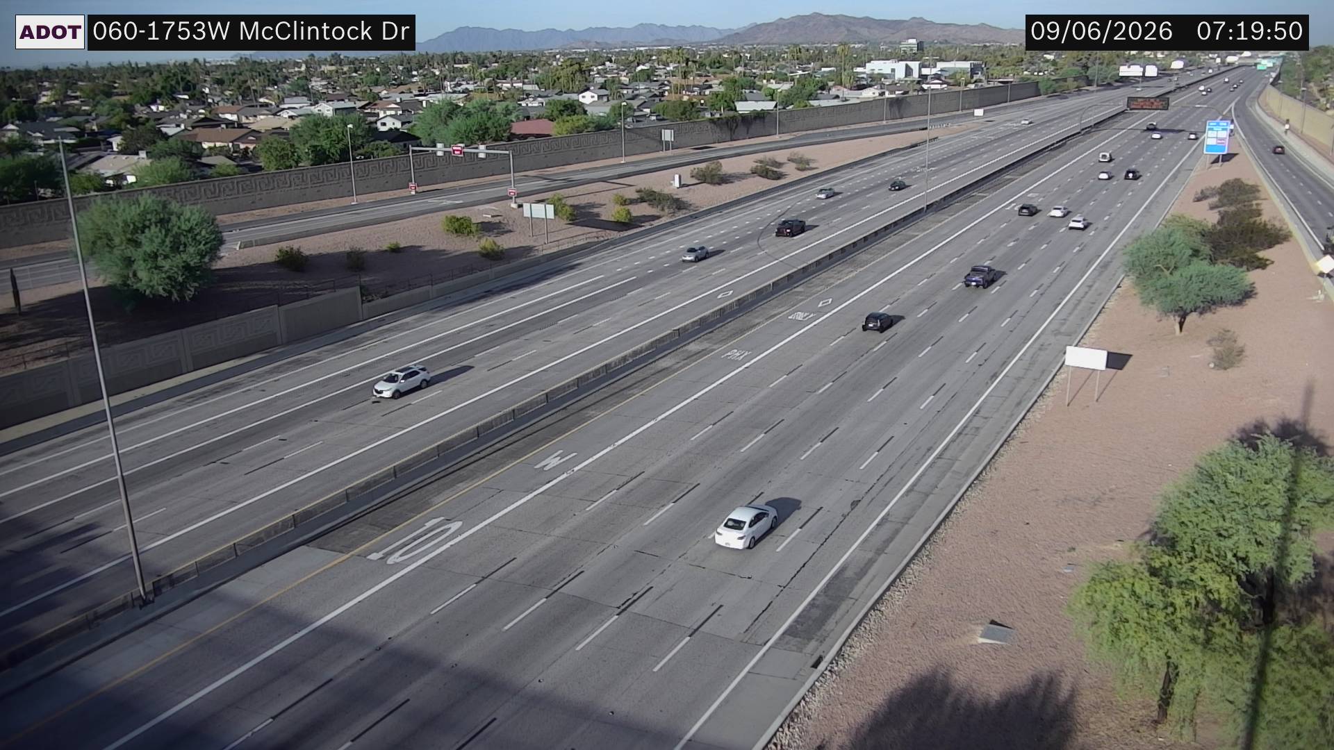 US-60 @McClintock Dr live camera view