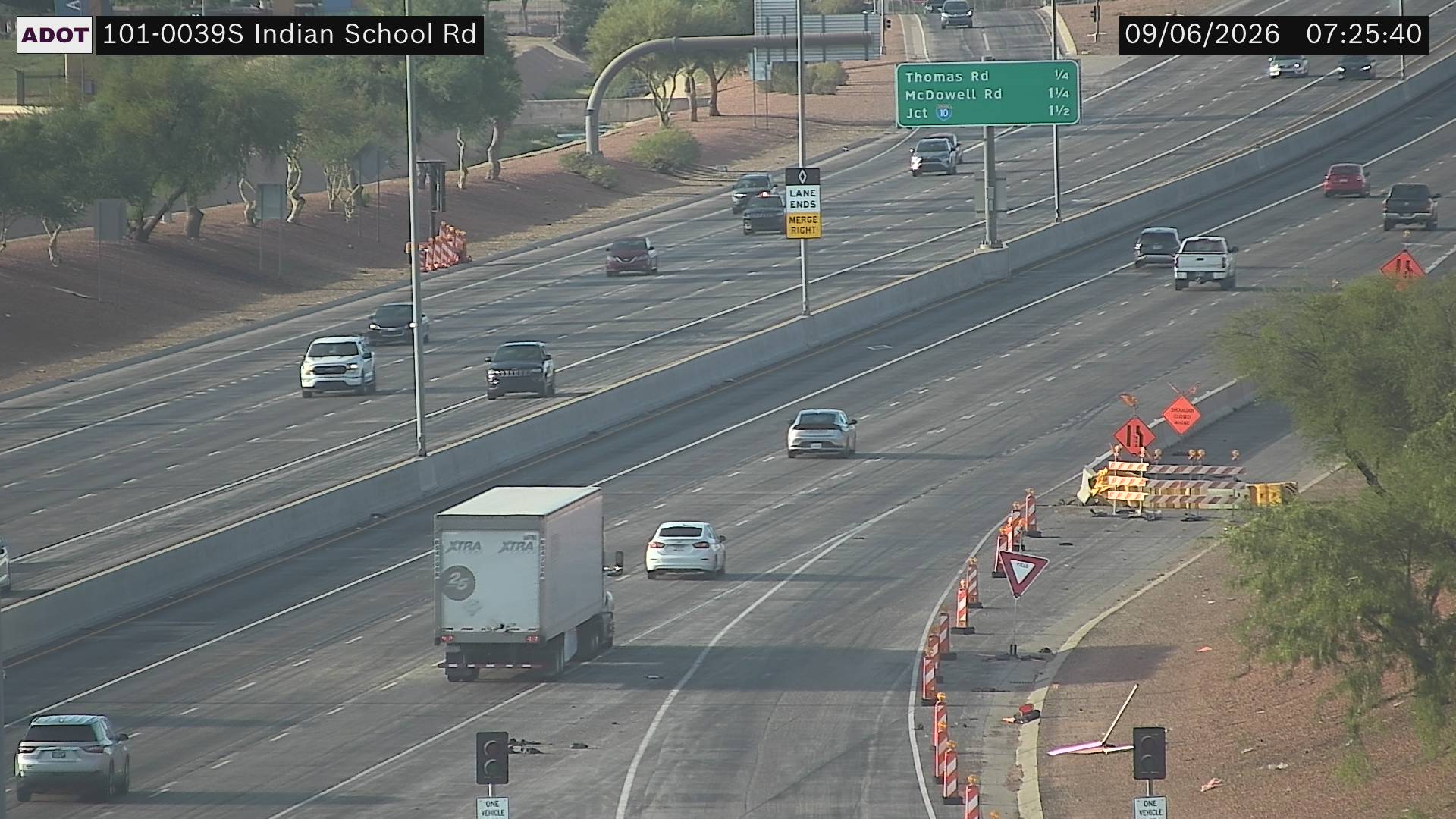 SR-101 @Indian School Rd live camera view