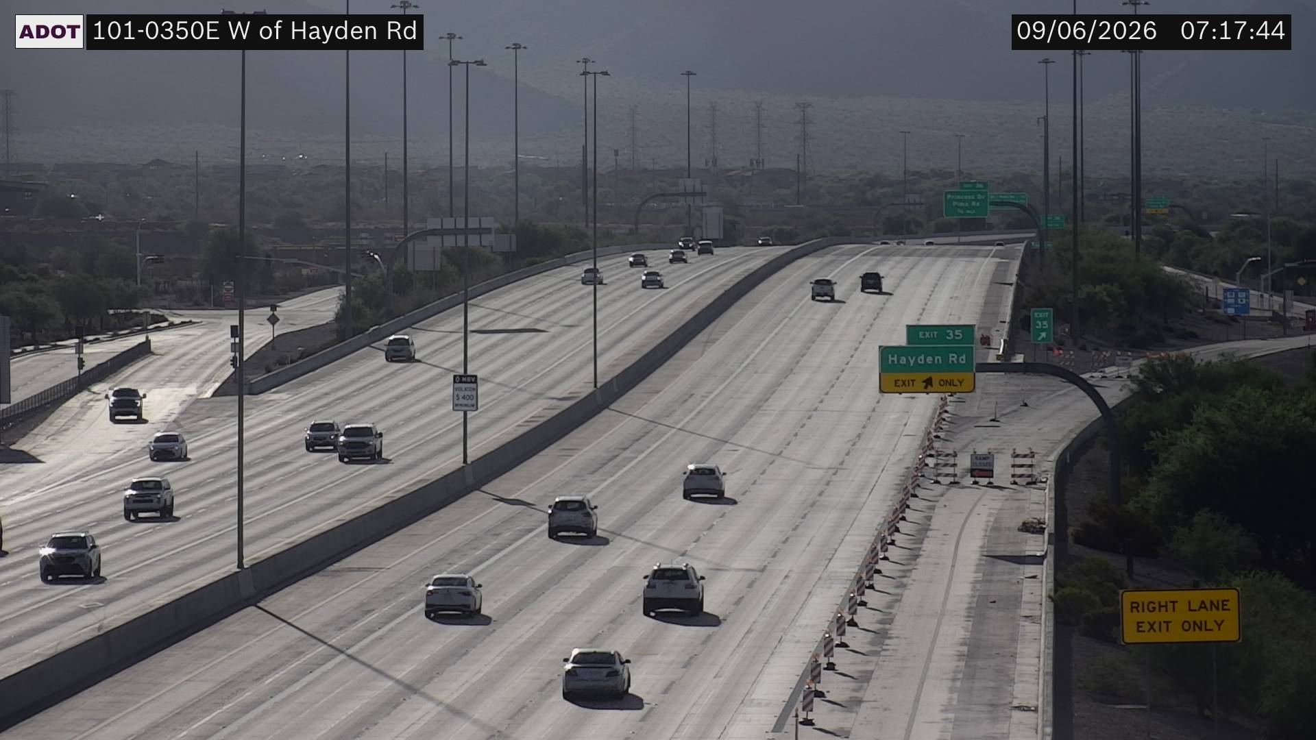 SR-101 @W of Hayden Rd live camera view