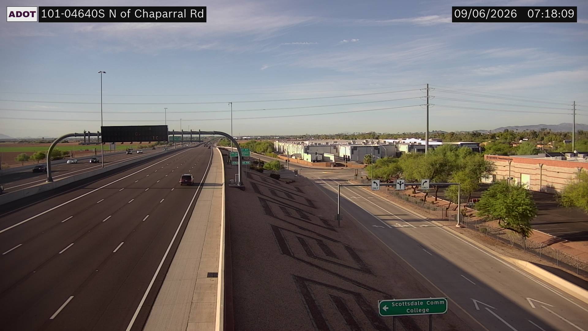 SR-101 @N of Chaparral Rd live camera view