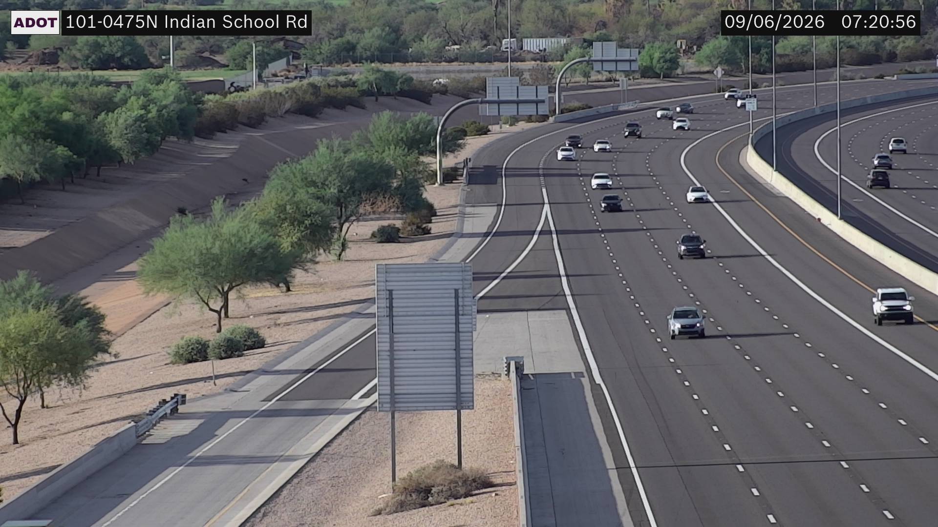 SR-101 @Indian School Rd live camera view