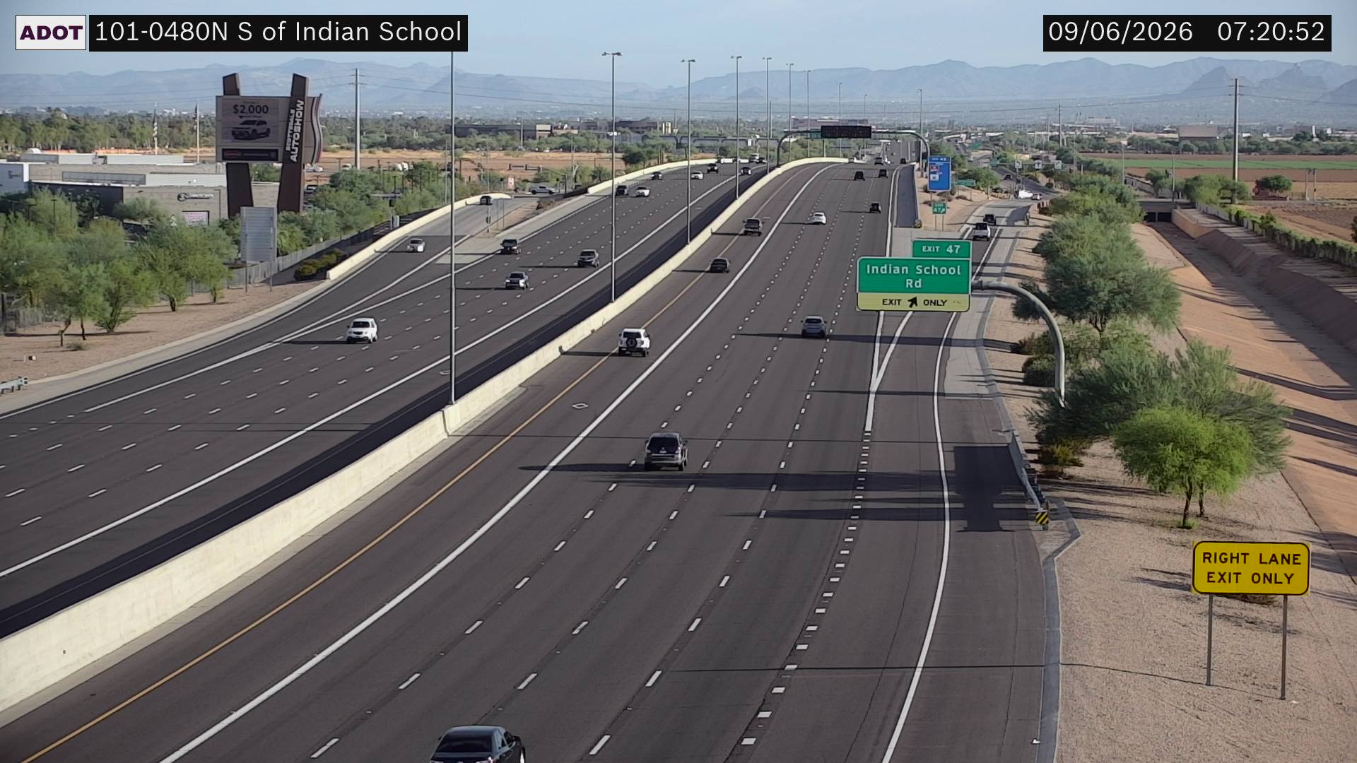 SR-101 @S of Indian School live camera view