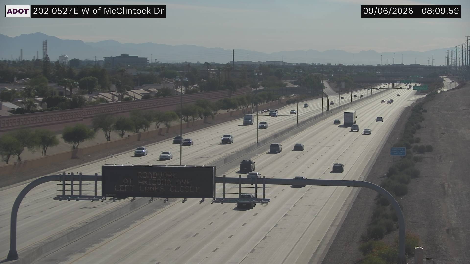 SR-202 @W of McClintock Dr live camera view