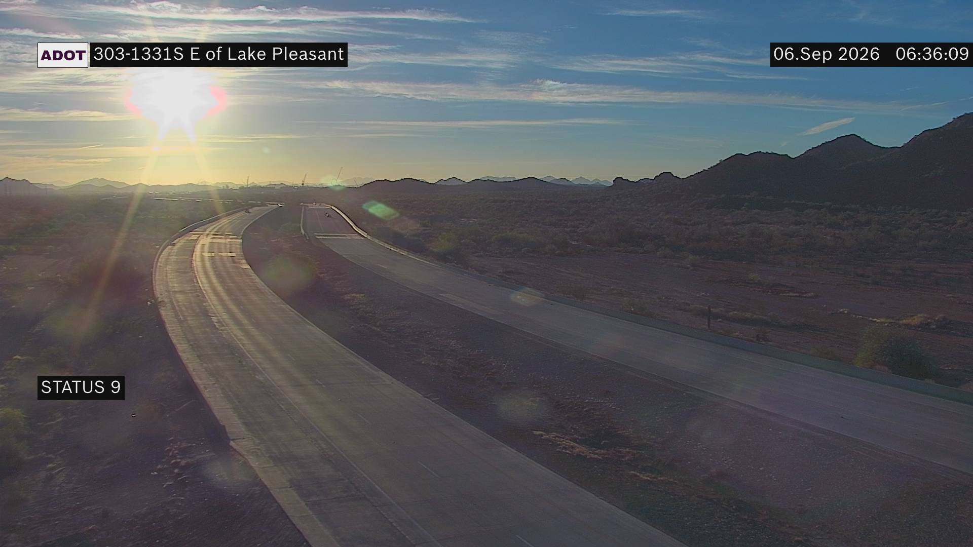 SR-303 @E of Lake Pleasant live camera view