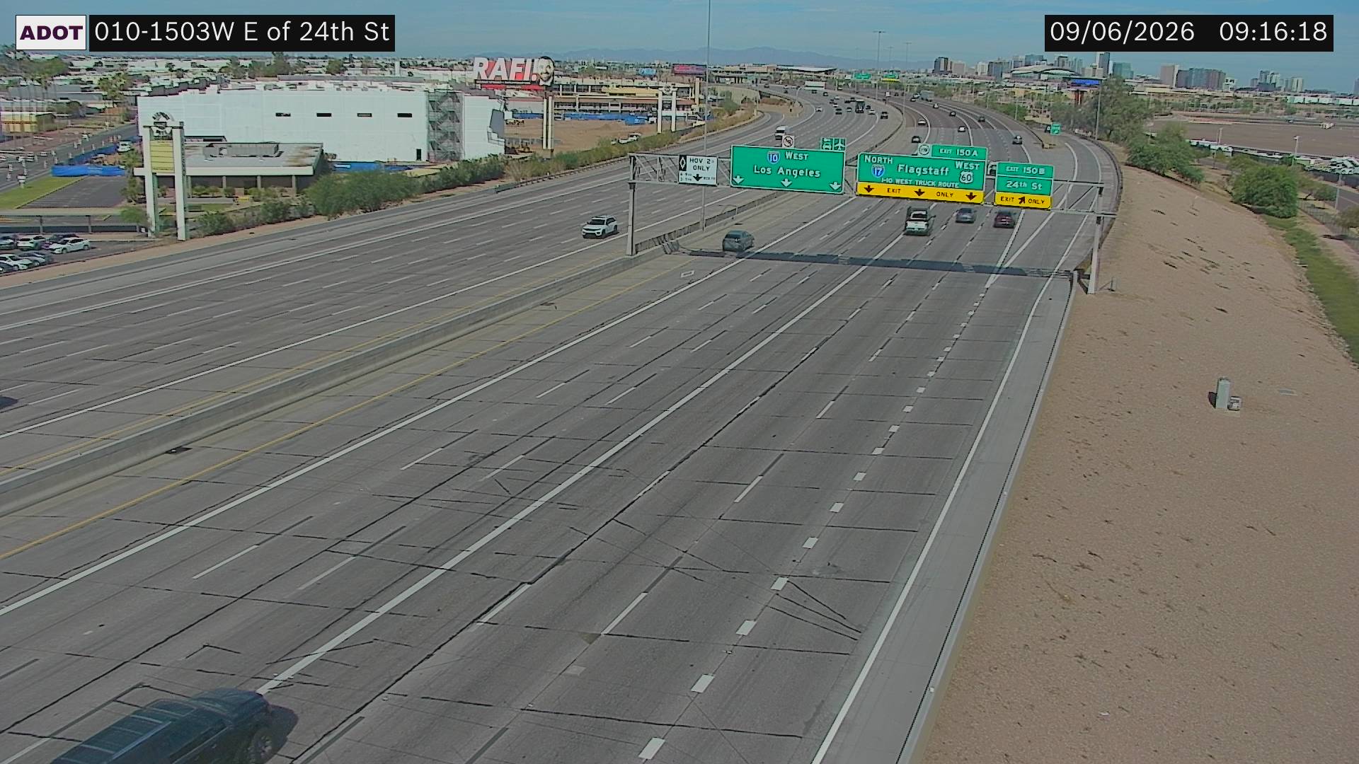 I-10 @E of 24th St live camera view