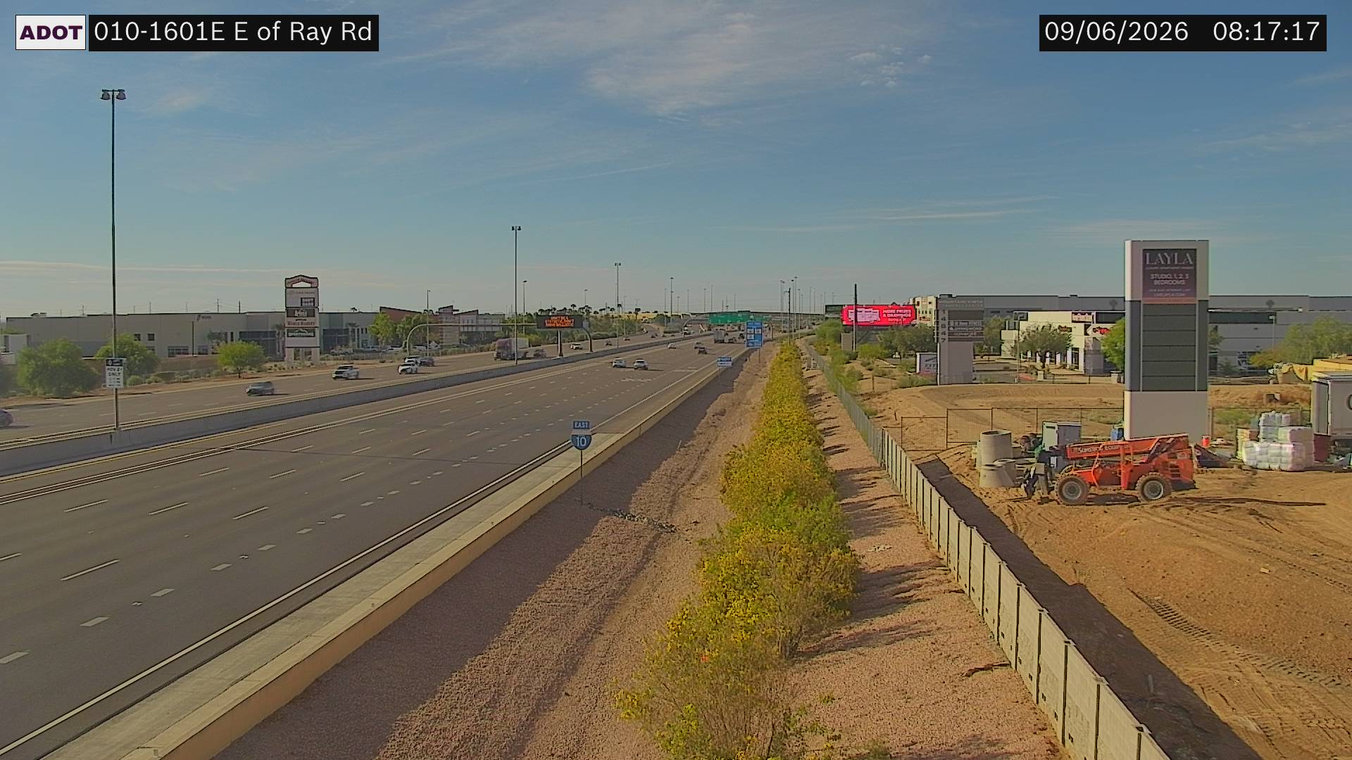 I-10 @E of Ray Rd live camera view