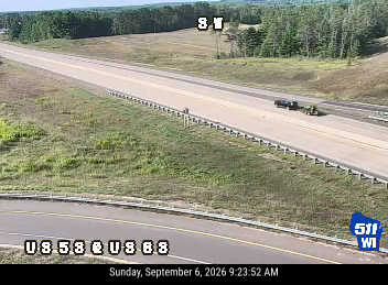 US 53 at US 63 Trego live camera view