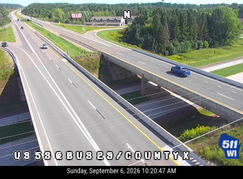 US 53 at County X/Business 29 live camera view