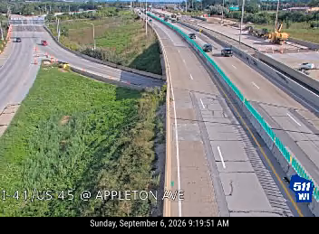 I-41/US 45 at Appleton Ave live camera view