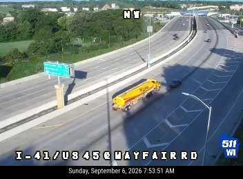 I-41/US 45 at Mayfair Rd live camera view
