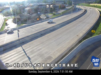 I-41/US 45 at North Ave live camera view