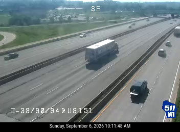 I-39/90/94 at US 151 live camera view