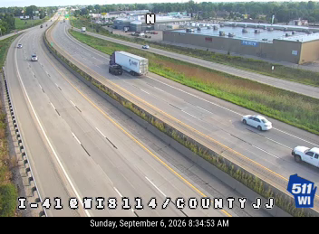 I-41 at WIS 114/County JJ/Winneconne Ave live camera view